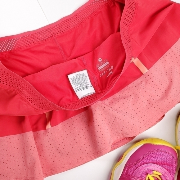 New NIKE Peach Coral Pink Golf Tennis Skirt Size 14 - Picture 3 of 13